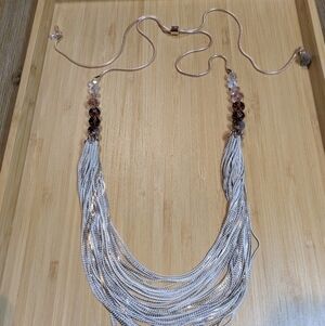 Elegant Silver Multi-Strand Necklace